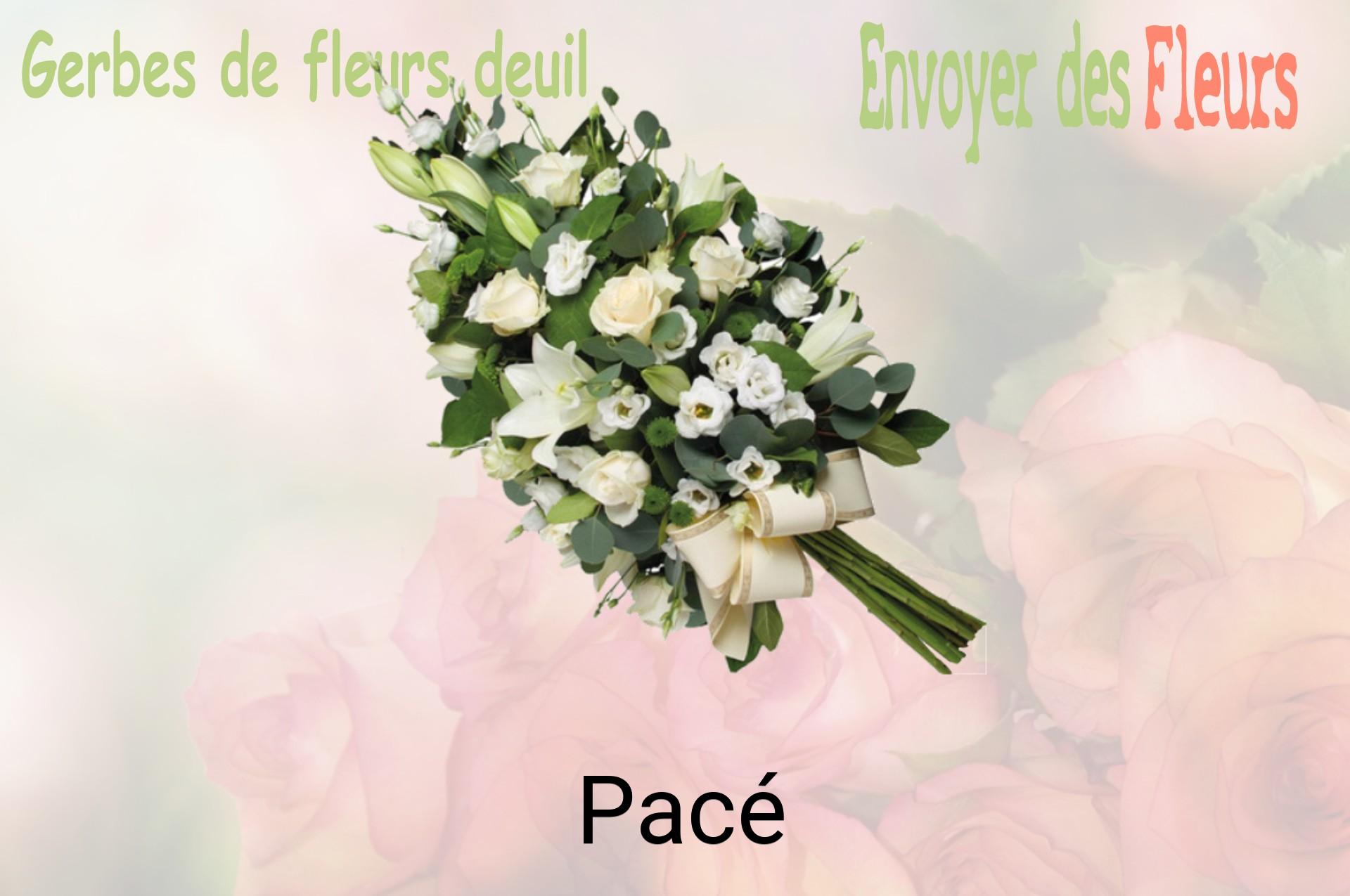 Gerbe de fleurs de deuil livrée à Pacé